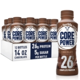Core Energy Protein Shake, Chocolate, 26g Bottle, 14oz, 12 Pack
