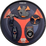 Marvel Studios: Black Widow “Taskmaster” Metallic-based with Enamel 5 Lapel Pin Set Is available in an Formally Licensed Spinning 16cm Round Window Field(Amazon Unique)