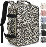 Journey Backpack for Ladies Man, Waterproof Private Merchandise Journey Bag Airline Authorized Laptop computer Backpack Bookbag Weekender baggage for Enterprise,Journey, Work Suits 15.6 inch Laptop computer(Medium,Leopard)