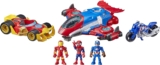 Marvel Tremendous Hero Adventures Determine and Jetquarters Multipack, 3 Motion Figures and three Autos, 5-Inch Toys for Children Ages 3 and Up (Amazon Unique)