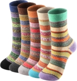 Clothirily Wool Socks for Ladies, Classic Womens Wool Socks, Winter Heat Boot Sock for Ladies Males, Thick Winter Cozy Sock