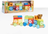 Early Studying Centre Wood Stacking Prepare, Hand Eye Coordination, Drawback Fixing, Children Toys for Ages 18 Month, Amazon Unique