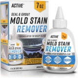 Mildew Stain Remover Gel Cleaner – ACTIVE Heavy Responsibility Stain Cleaner for Entrance Loader Washing Machine Seal, Lavatory Grout, Bathe, Caulk – Entrance Load Washer Cleansing Answer – 7 Fl Oz