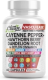 Clear Nutra Cayenne Pepper Capsules Complement with Hawthorn Berry, Dandelion Root, Ceylon Cinnamon, Garlic, Ginger, Berberine, Apple Cider Vinegar, Milk Thistle, Beet Root, Aloe Vera Capsules & Extra