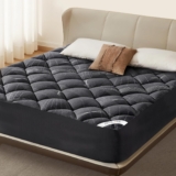 BEDLORE Queen Mattress Topper, Viscose Produced from Bamboo Tender Pillow High Mattress Pad, Thick Mattress Cowl for Again Ache Reduction with 6-18 inches Deep Pocket