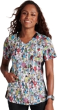 Tooniforms Nurse Presents Ladies Scrubs Prime V-Neck Print TF764