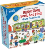 Richard Scarry Busytown Search and Discover Large Ground Puzzle, Study by Discovering Hidden Objects from 4 Traditional Scenes from Richard Scarry’s bestselling Busytown Books, for Ages 3+