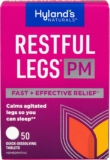 Hyland’s Restful Legs PM, Nighttime Formulation, Calms Agitated Legs so You Can Sleep, 50 Fast Dissolving Tablets