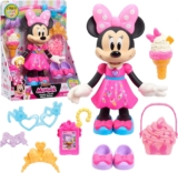 Disney Junior Sweets & Treats Minnie Mouse, Interactive 10-Inch Doll with Lights, Sounds, and Equipment, Youngsters Toys for Ages 3 Up, Amazon Unique by Simply Play